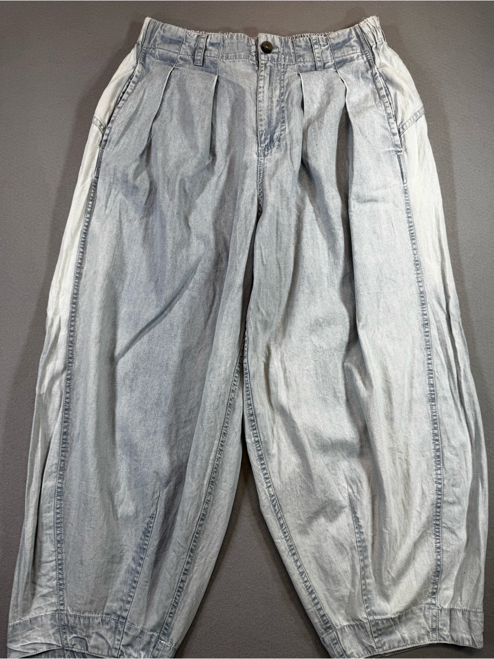 We The Free Ridley Pull-On Barrel Jeans by Free People Light Wash